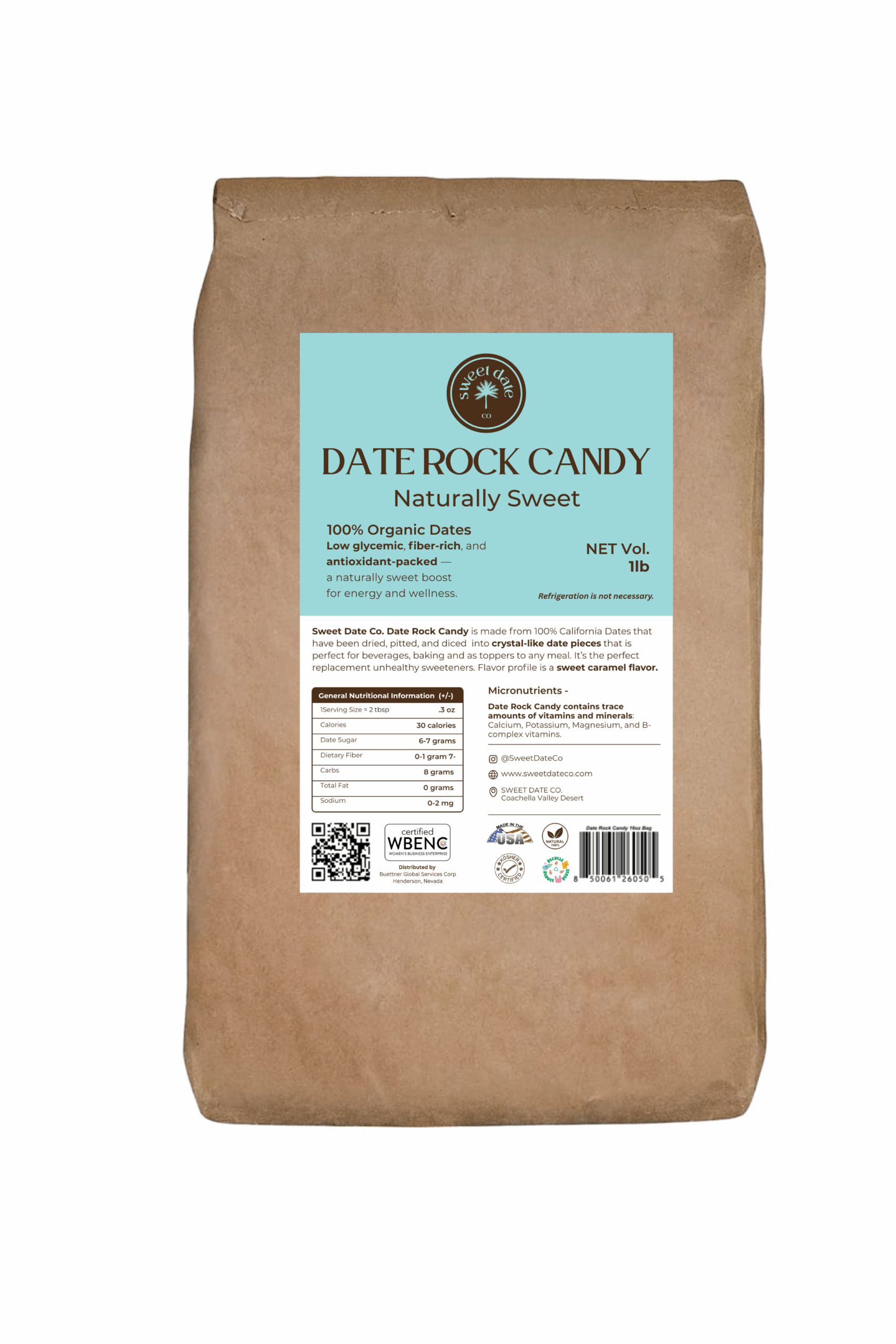 Date Rock Candy 1 lbs Bag Date Tock Candy 1lb Bag