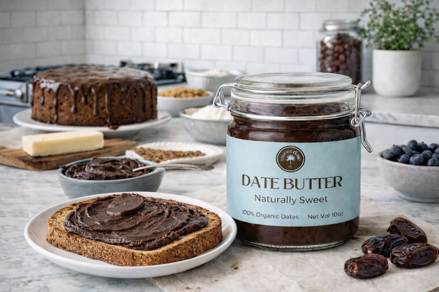 Date Butter 10oz Jar Spread Kitchen